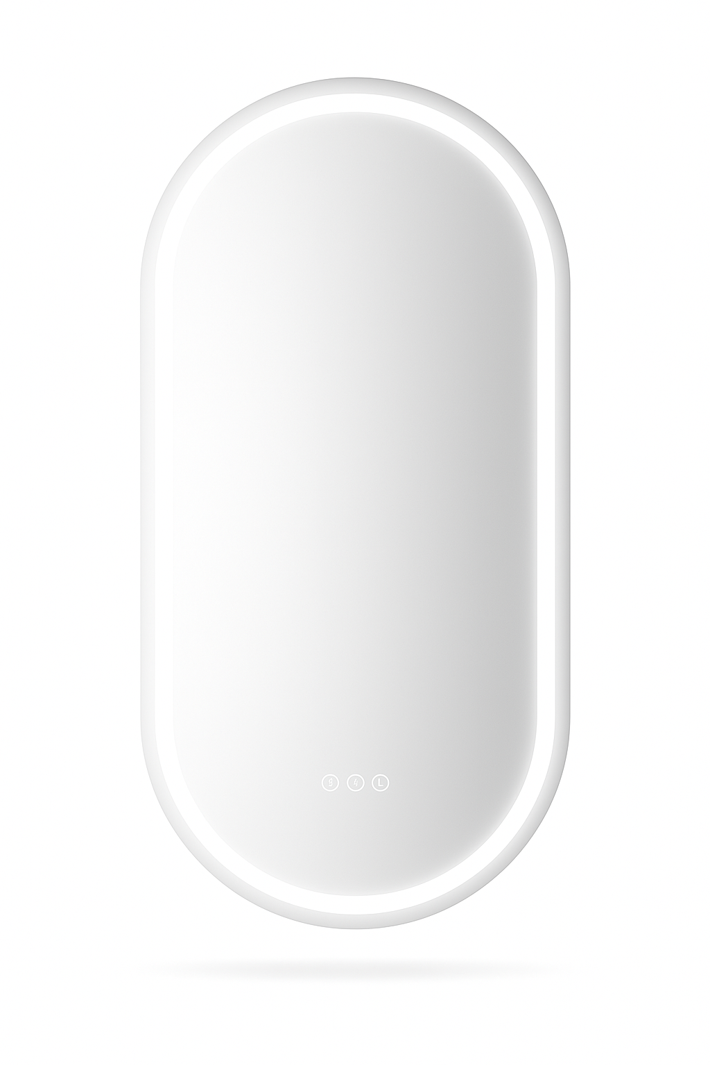 Miroir LED Ovale-Éclairage tactile, Anti-Buée & Mémoire